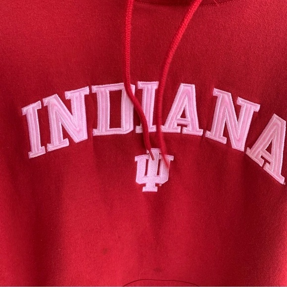 Adidas Indiana Hoosiers Hoodie Sweatshirt Size Large Embroidered - Picture 3 of 8